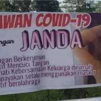 Viral Spanduk Lawan Covid dengan Janda, Apa Maksudnya?