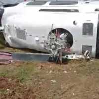 Sempat Terbang 100 Meter, Helikopter Milik Kemenhub Terguling
