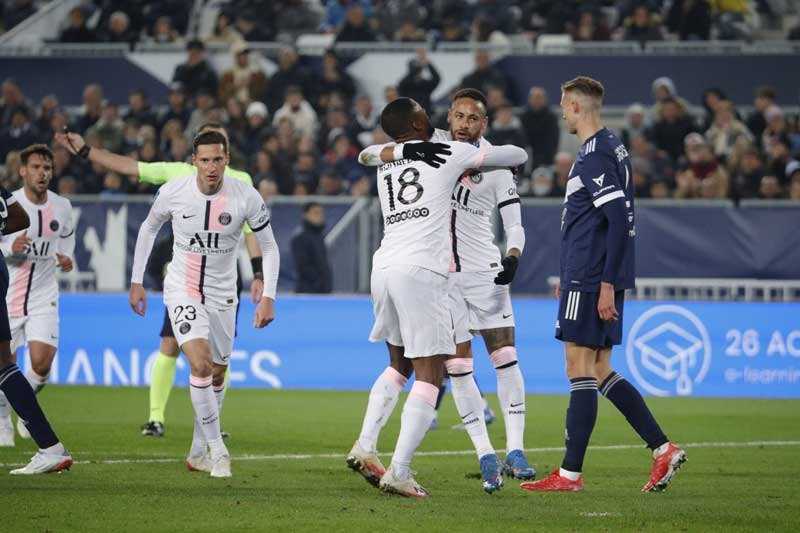Hasil Liga Prancis Bordeaux vs PSG 2-3