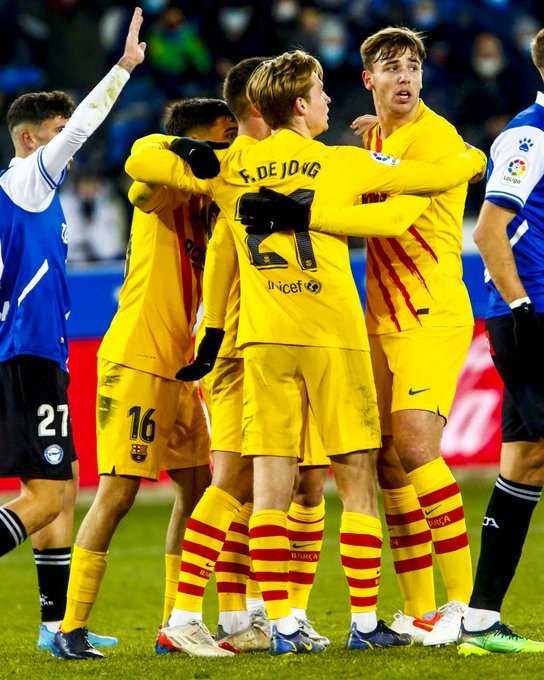 Hasil Liga Spanyol: Alaves vs Barcelona 0-1, Frenkie de Jong mencetak gol tunggal kemenangan Barcelona