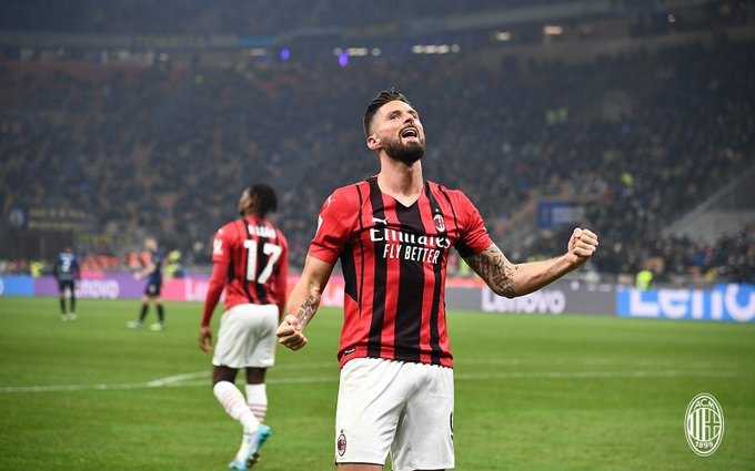 Hasil Liga Italia: Inter Milan vs AC Milan 1-2. Brace Olivier Giroud membawa AC Milan menang dalam derby della Madoninna