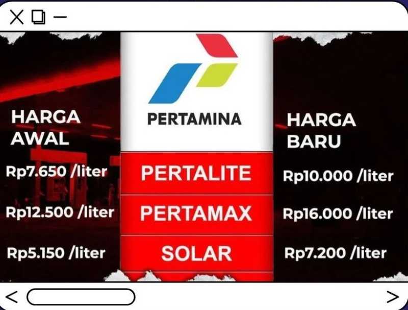 Beredar Bocoran Harga Baru Pertalite, Pertamax, Solar, Ini Besarannya