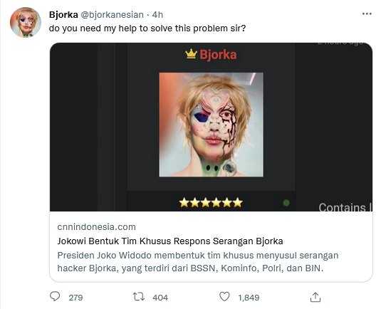 Hacker Bjorka sindir Presiden Jokowi