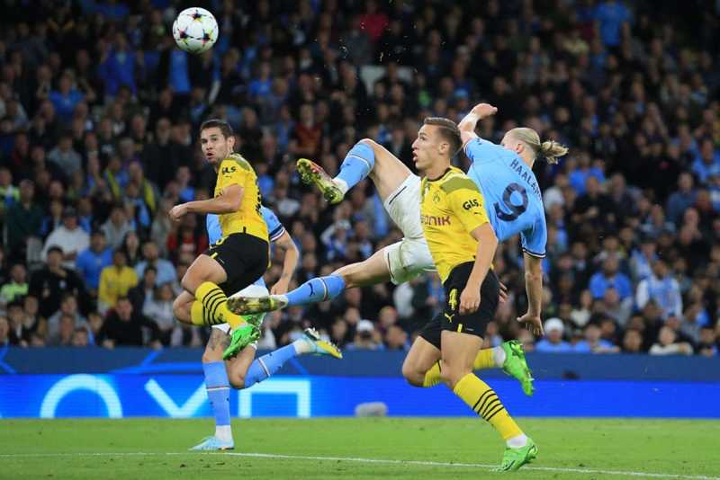     Hasil LIga Champions: Manchester City vs Borussia Dortmund 2-1, Erling Haaland mencetak gol indah ke gawang mantan klubnya dan memastikan kemenangan City 2-1