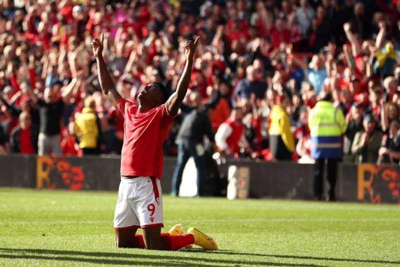     Nottingham Forest vs Liverpool 1-0, Taiwo Awoniyi mencetak gol tunggal kemenangan Forest atas Liverpool