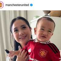Pakai Jersey Manchester United, Rayyanza Cipung Masuk Instagram Setan Merah