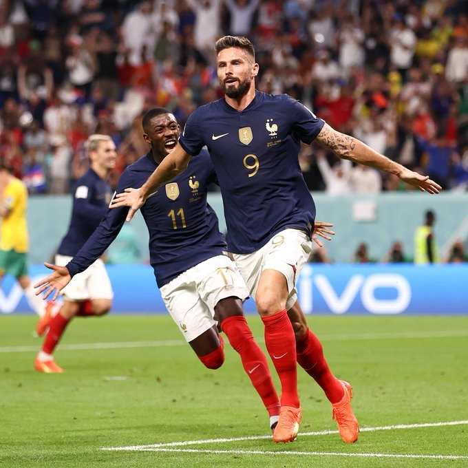     Piala Dunia 2022: Prancis vs Australia 4-1, Olivier Giroud mencetak brace dalam pertandingan