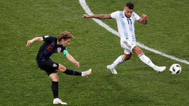     Momen Argentina vs Kroasia saat Piala Dunia 2018, saat itu Kroasia menang 3-0 atas Tim Tango