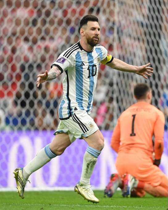     Argentina vs Kroasia: Liionel Messi mencetak gol pertama Tim Tango lewat titik penalti