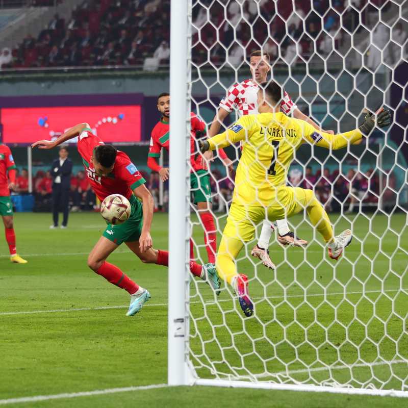     Kroasia vs Maroko: sundulan Achraf Dari membuat skor menjadi imbang 1-1