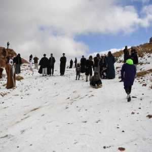 3 Fenomena Aneh di Arab Saudi: Bersalju, Gunung Menghijau, Kini Muncul Danau di Gurun