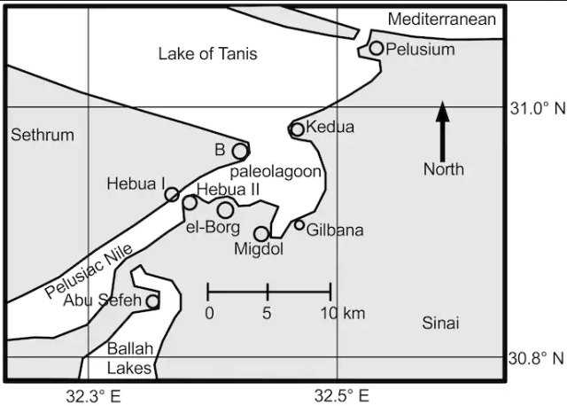 Rekonstruksi geografi Delta Nil, 1250 SM