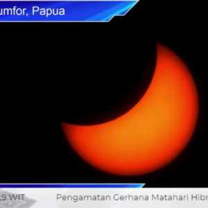 LIVE: Detik-detik Gerhana Matahari Hibrida Total di Biak