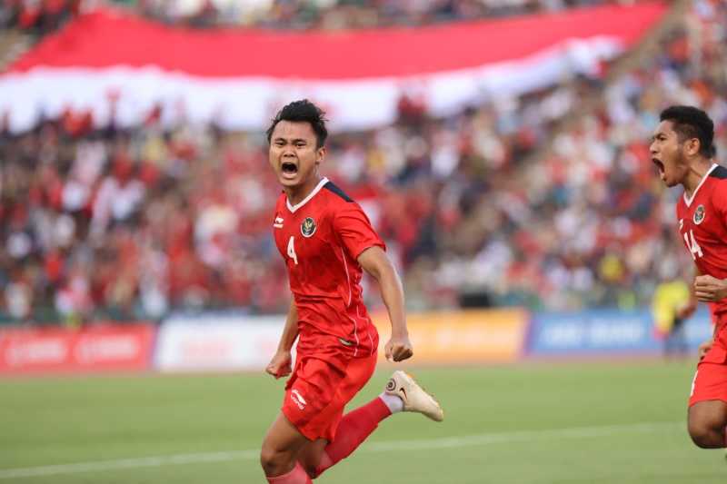     Timnas U-22 Indonesia vs Vietnam 3-2, Muhammad Ferrari membuat Merah Putih unggul 2-1 di babak kedua (PSSI)
