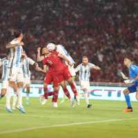 Potret Keseruan Indonesia vs Argentina di Laga FIFA Match Day