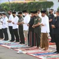 Presiden Jokowi Sholat Idul Adha di Gedung Agung Jogja