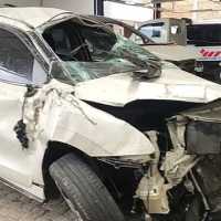 Penampakan Mobil Rendy Kjaernett-Lady Nayoan Ringsek Usai Terbalik di Tol Jatibening