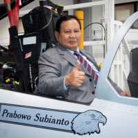 Potret Prabowo Subianto Tunggangi F-15EX Berstiker Namanya