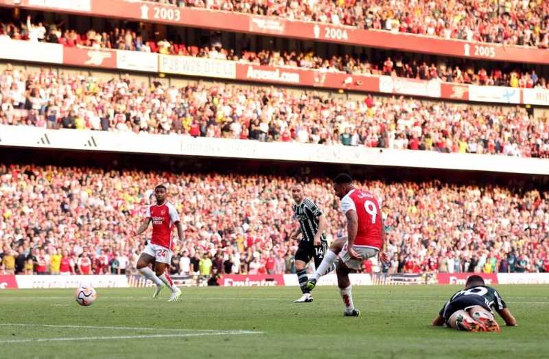     Arsenal vs Manchester United 3-1: Gabriel Jesus mencetak gol di injury time dan membuat The Gunners unggul 3-1