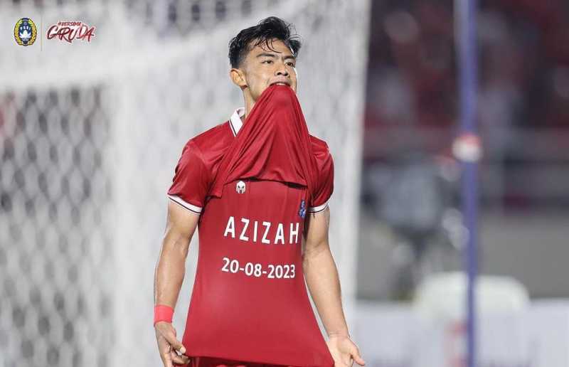     Selebrasi Pratama Arhan usai mencetak gol kedua Timnas U-23 Indonesia ke gawang Turkmenistan. Gol ini pun membuat Indonesia menang 2-0 dan mencetak sejarah lolos ke putaran final Piala Asia (ist)