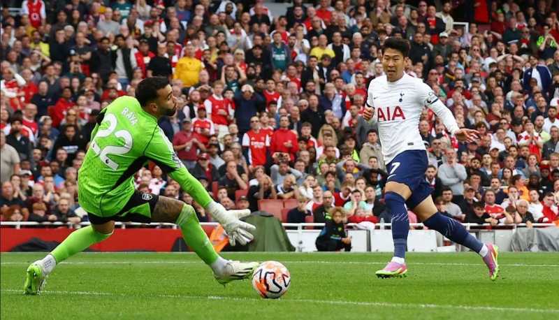     Arsenal vs Tottenham Hotspur 2-2, Son Heung Min mencetak brace dalam pertandingan bertajuk Derby London Utara