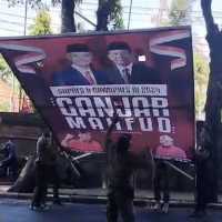 Presiden Jokowi Kunjungan ke Bali, Baliho Ganjar-Mahfud Dicopoti