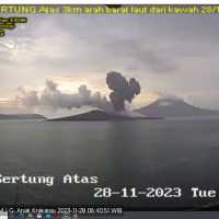 Gunung Anak Krakatau Meletus 2 Kali Pagi Ini, Tinggi Letusan Hingga 2000 Meter