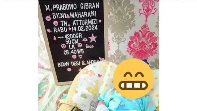     Bayi asal Sumatera Selatan lahir saat pencoblosan Pemilu 2024 dan diberi nama Prabowo Gibran (ist)