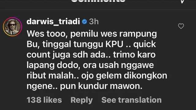     Komentar Darwis Triadi soal Aksi Kamisan (ist)
