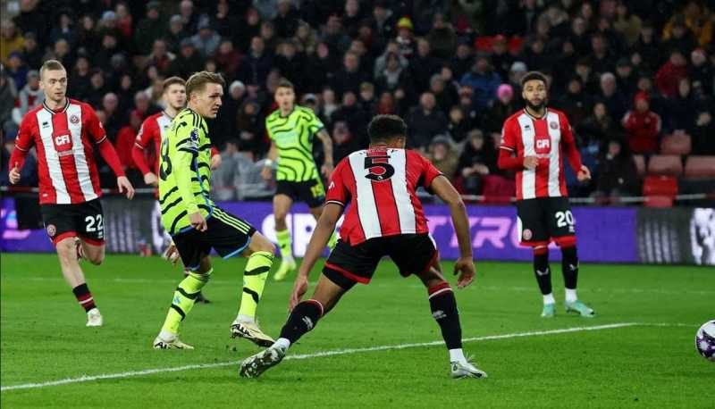     Sheffield United vs Arsenal 0-6: Martin Odegaard menyumbang satu gol bagi The Gunners (premierleague.com)