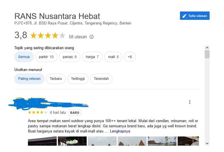     Ulasan RANS Nusantara Hebat di Google (newscast.id)