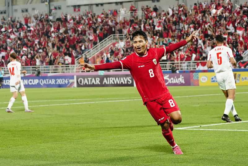     Timnas U-23 Indonesia vs Yordania 4-1: Witan Sulaeman menyumbang satu gol kemenangan Garuda Muda atas Yordania (PSSI)