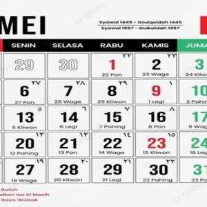 Daftar Tanggal Merah dan Cuti Nasional Mei 2024, Ada 2 Kali Long Weekend