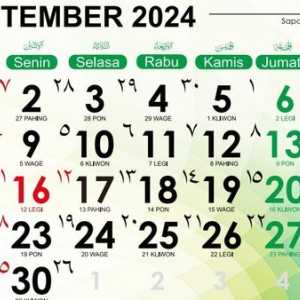 Daftar Tanggal Merah September 2024, Cek Ada Long Weekend