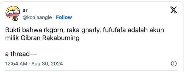     Akun Fufufafa yang diduga milik Gibran Rakabuming Raka (Ist)