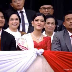 Momen Bobby, Kahiyang, Kaesang Disoraki Saat Pelantikan Prabowo di MPR