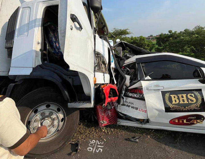     Kecelakaan maut rombongan kru TV One di Tol Pemalang, Jawa Tengah (Ist)