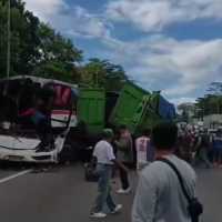 Truk Batubara Tak Kuat Nanjak Picu Kecelakaan Beruntun di Tol Cipularang