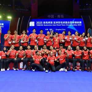Sikat China, Indonesia Juara Bulutangkis Beregu Campuran Asia 2025