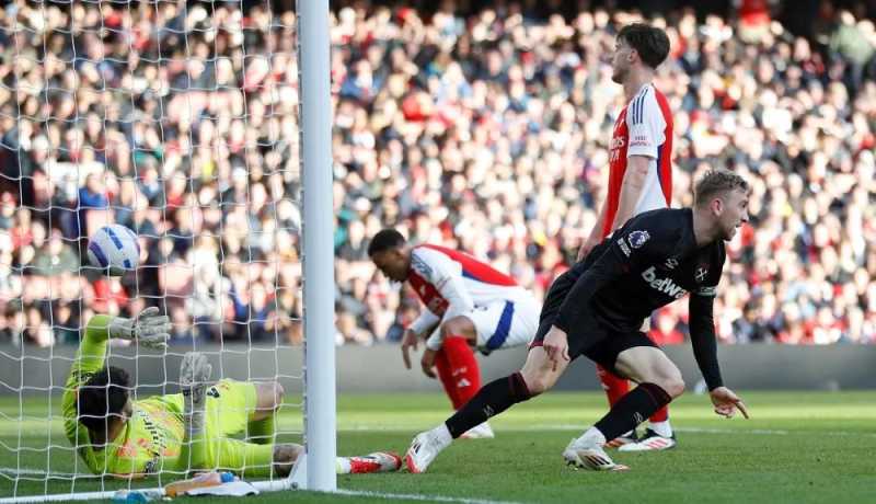     Arsenal vs West Ham United: Jarrod Bowen mencetak satu gol kemenangan The Hammers (premierleague.com)