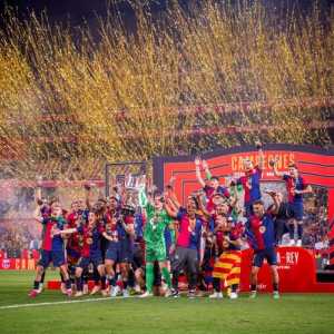 Sikat Madrid Dalam Drama 5 Gol, Barcelona Juara Copa del Rey