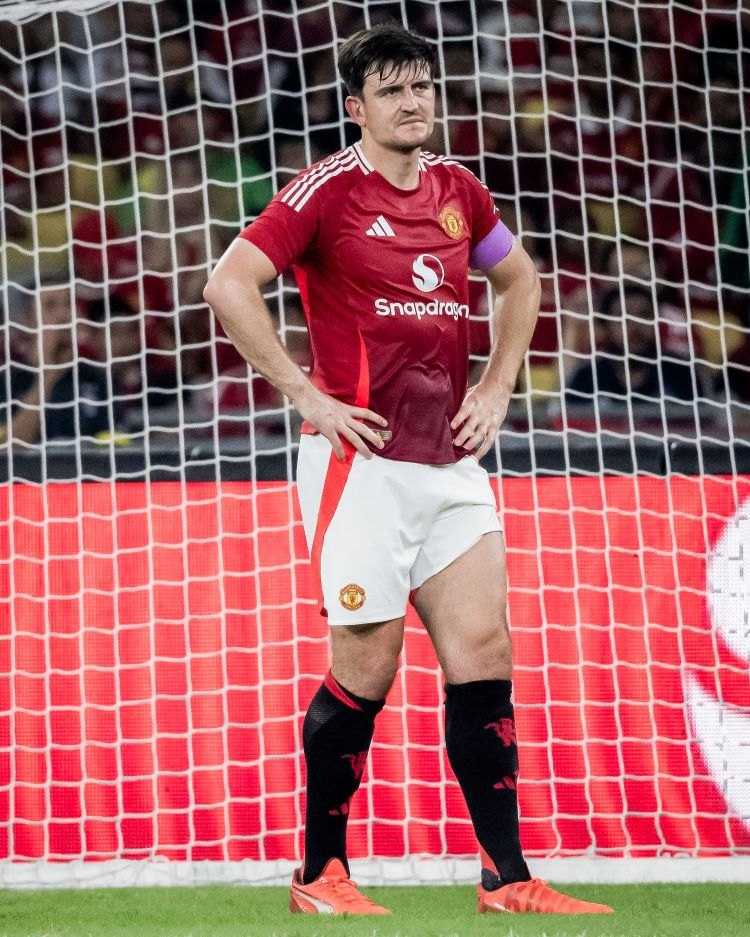     ASEAN All Stars Vs Manchester United 1-0: Kekecewaan Harry Maguire usai Setan Merah dipermalukan ASEAN All Stars di ajang Maybank Challenge Cup 2025 (Ist)