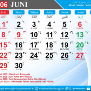 Daftar Hari Libur Juni 2025, Siap-siap Ada 2 Long Weekend