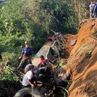 Kecelakaan Maut Cianjur: Truk Tangki Air Rem Blong Tabrak 5 Kendaraan, 2 Tewas