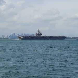 Kapal Perang AS USS Nimitz Lintasi Selat Malaka Menuju Timteng, Ini Penjelasan TNI AL