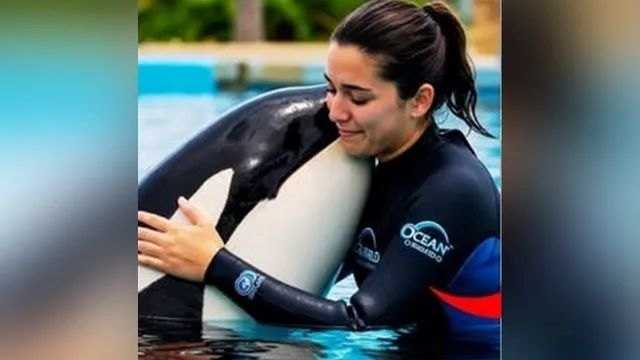     Pelatih Jessica Radcliffe bersama paus Orca didikannya (Ist)