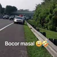 Viral Ban Mobil Bocor Massal di Tol Cipularang, Ini Penjelasan Jasa Marga