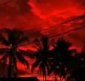 Heboh fenomena langit merah di Pandeglang Banten, tanda terjadi bencana?