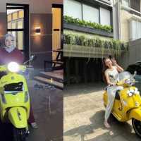 Di tengah isu panas Ridwan Kamil, Aura Kasih ajak Lisa Mariana Vespaan bareng