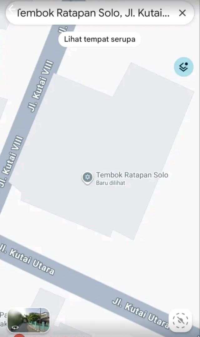     Rumah Jokowi ditandai sebagai 'Tembok Ratapan Solo' di Google Maps (Ist)